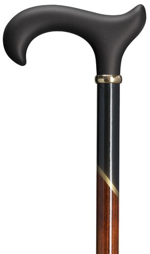 Ergonomic Soft Touch Brown Tease-Classy Walking Canes
