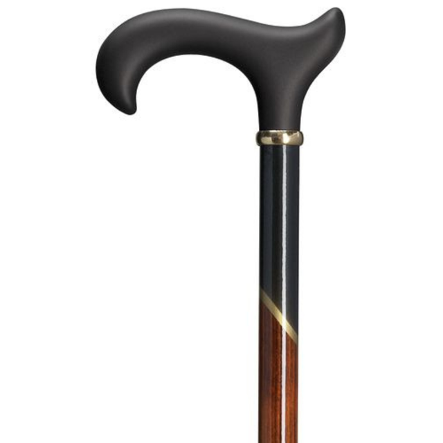 Ergonomic Soft Touch Brown Tease-Classy Walking Canes