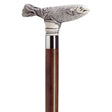 Fish with Walnut Shaft in Antique Scrimshaw-Classy Walking Canes