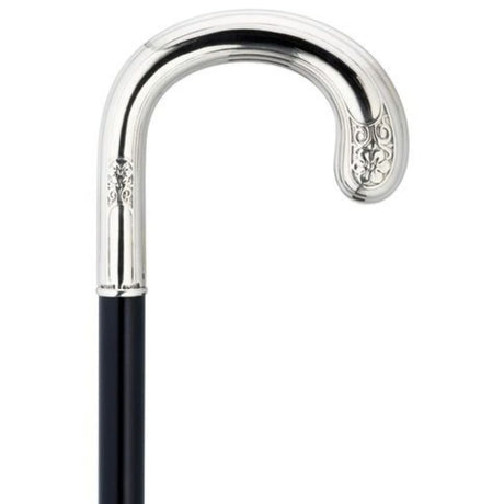 Floral Carved Alpacca Cane-Classy Walking Canes