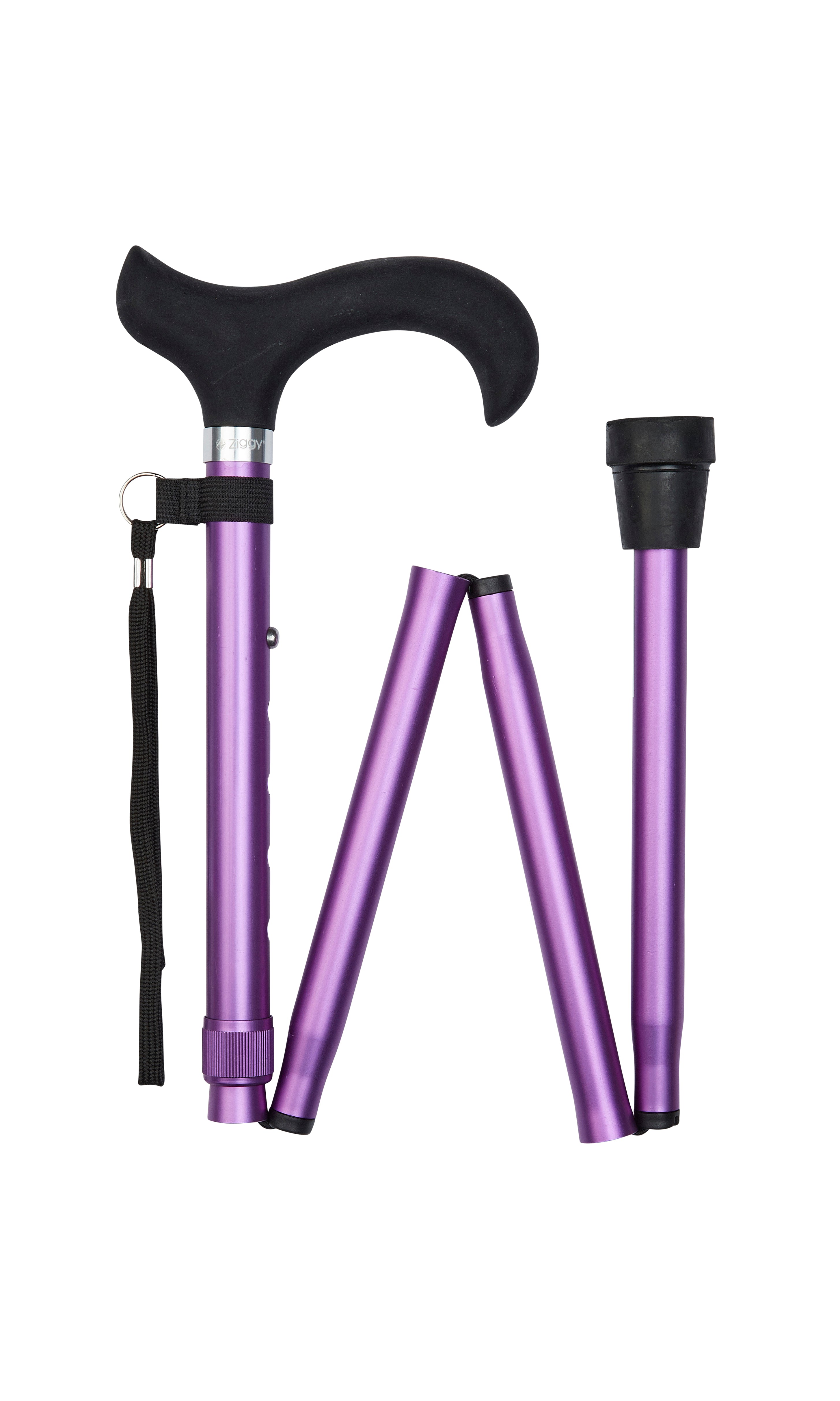 【復刻】CANE AND ABLE Folding Cane in Purple with Silicone Handle