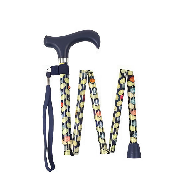 Handbag Size Oval Leaf Design-Classy Walking Canes