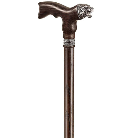 Handmade Celtic Bear Walking Cane with Solid Wood Shaft-Classy Walking Canes