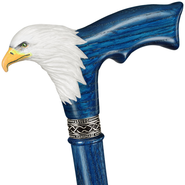 Handmade Eagle Head Walking Cane with Solid Wood Shaft-Classy Walking Canes