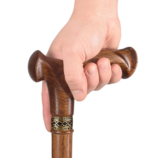 Handmade Vesper Ergonomic Cane with Solid Wood Shaft-Classy Walking Canes