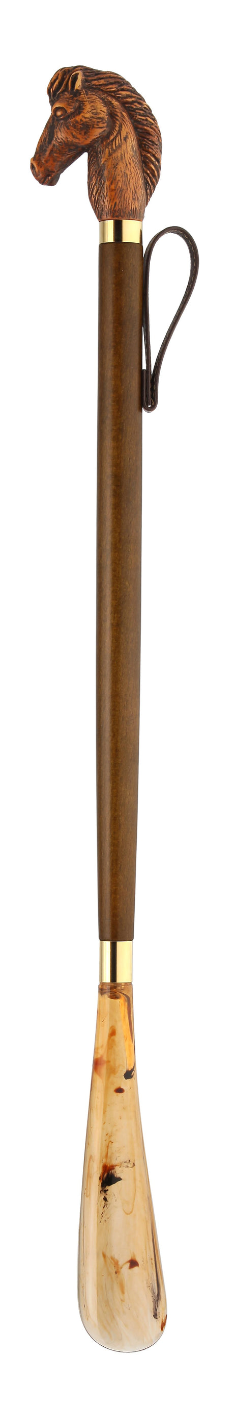 Horse Head Shoe Horn with Beech Wood Shaft-Classy Walking Canes