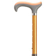 Ladies Derby Handle with Adjustable Shaft in Orange-Classy Walking Canes