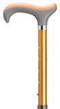 Ladies Derby Handle with Adjustable Shaft in Orange-Classy Walking Canes
