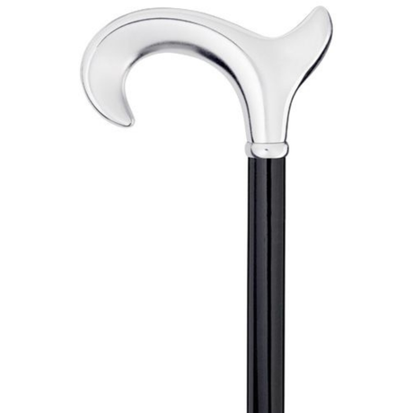 Men's Chrome Ergonomic Derby Handle-Classy Walking Canes