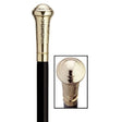 Men's Straight Formal Cap - Gold-Classy Walking Canes