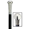 Men's Straight Formal Cap - Silver-Classy Walking Canes