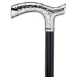 Nickel Relief Swirl-Classy Walking Canes