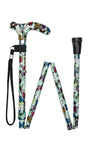 Petite Ladies Folding Adjustable Butterflies Design-Classy Walking Canes