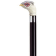 Pheasant with Black Shaft in Antique Scrimshaw-Classy Walking Canes