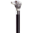 Retriever Dog Head with Black Shaft in Antique Scrimshaw-Classy Walking Canes