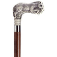 Running Horse with Walnut Shaft in Antique Scrimshaw-Classy Walking Canes