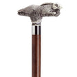 Running Rabbit with Walnut Shaft in Antique Scrimshaw-Classy Walking Canes
