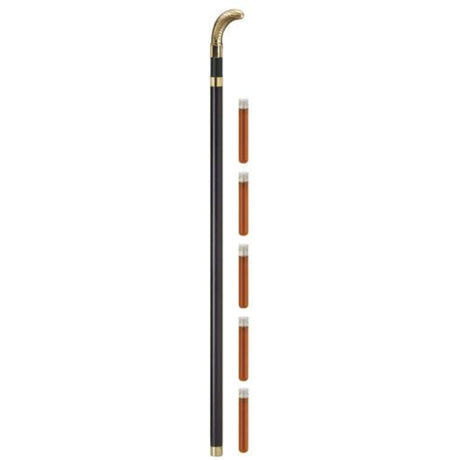 Straight Brandy Walking Cane with Snake Handle-Classy Walking Canes