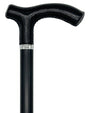 Tall Adjustable Classy Cane with Black Italian Leather 31" to 38"-Classy Walking Canes