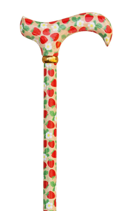 Adjustable Fashionable Strawberries and Cream-Classy Walking Canes