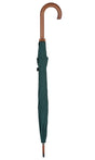 Walking Stick Umbrella with Green Canopy and Crook Handle-Classy Walking Canes