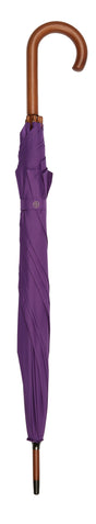 Walking Stick Umbrella with Purple Canopy and Crook Handle-Classy Walking Canes