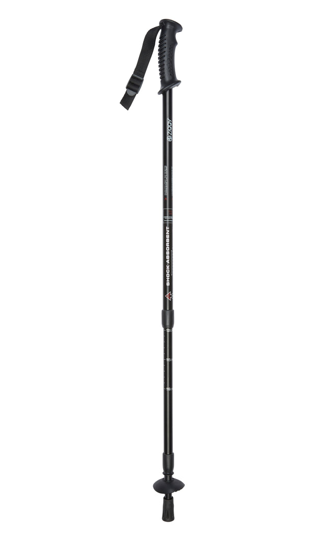 Ziggy Adjustable Hiker in Black with Shock Absorbing Inserts-Classy Walking Canes
