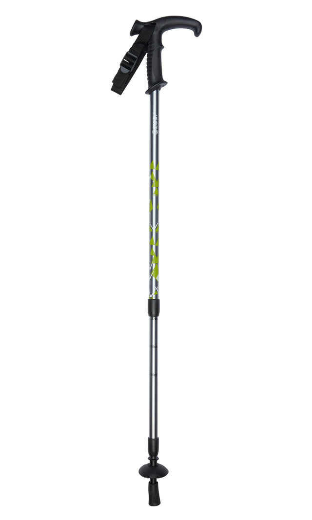 Ziggy Hiker and Walking Stick Handle Hiking Pole with Green Hilltops Design-Classy Walking Canes