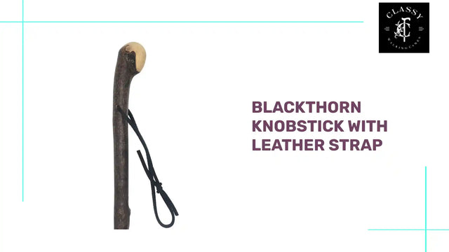 Blackthorn Knobstick with Leather Strap by@Outfy