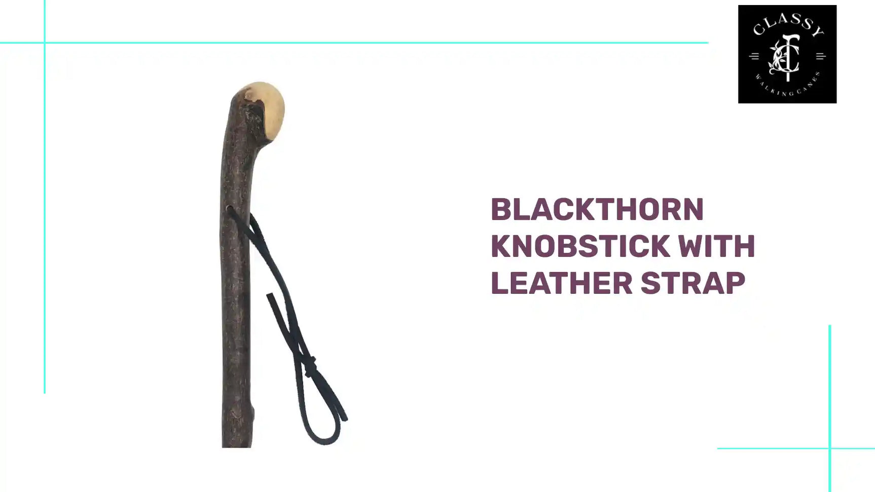 Blackthorn Knobstick with Leather Strap by@Outfy