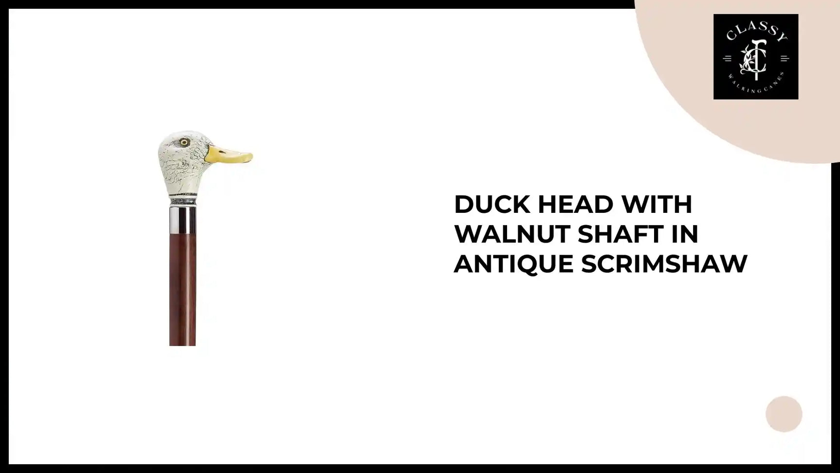 Duck Head with Walnut Shaft in Antique Scrimshaw by@Outfy