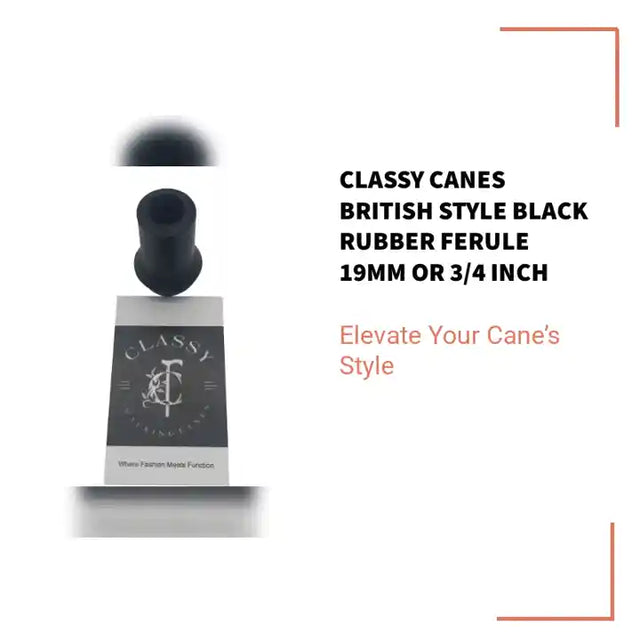Classy Canes British Style Black Rubber Ferule 19mm or 3/4 Inch by@Outfy