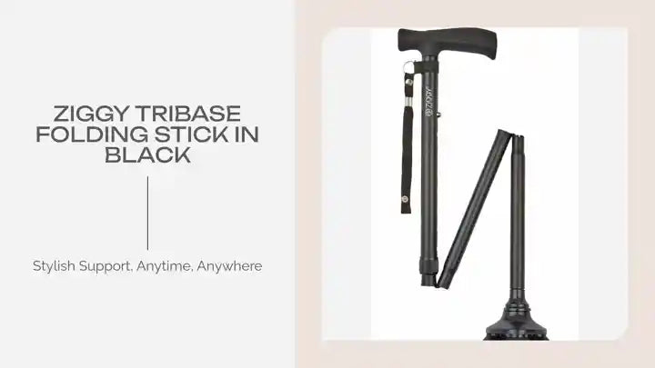 Ziggy Tribase Folding Stick in Black by@Outfy