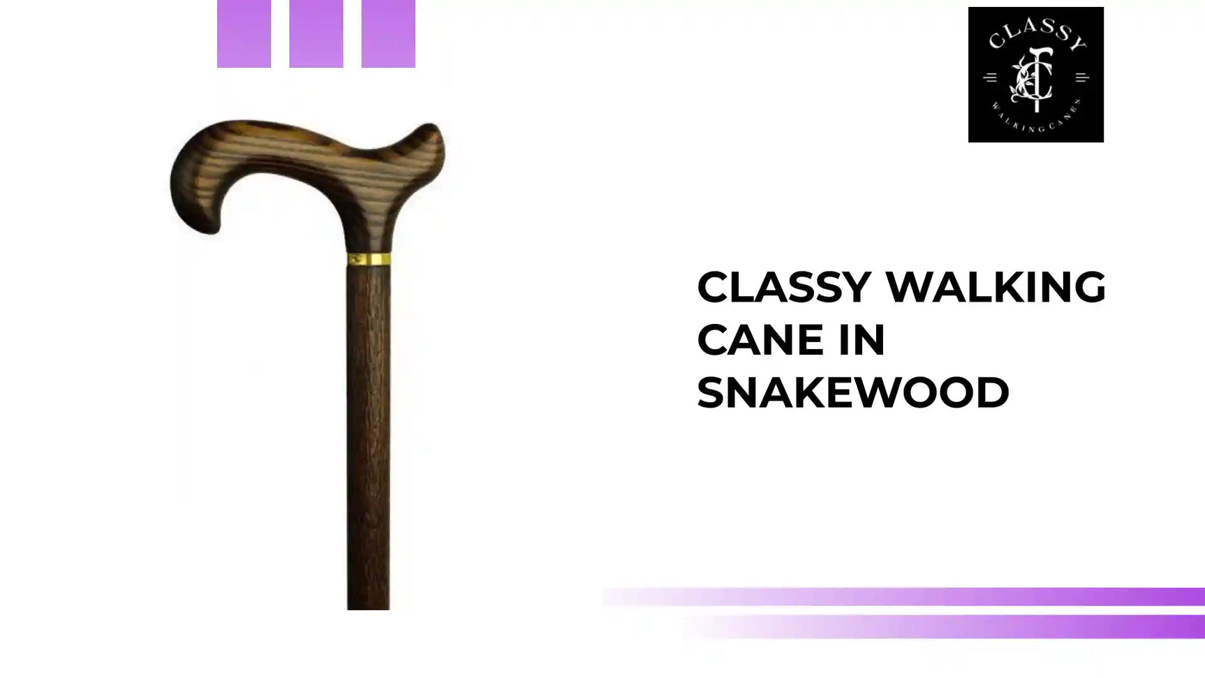 Classy Walking Cane in Snakewood by@Outfy