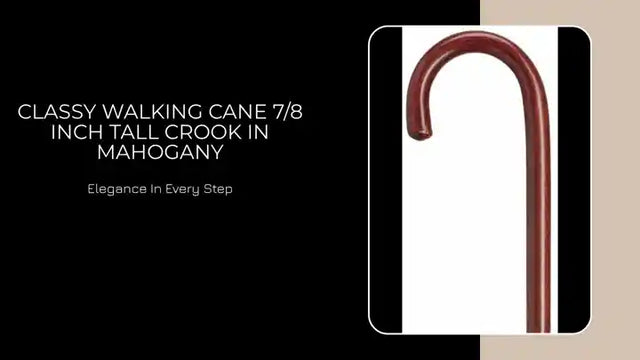 Classy Walking Cane 7/8 inch Tall Crook in Mahogany by@Outfy