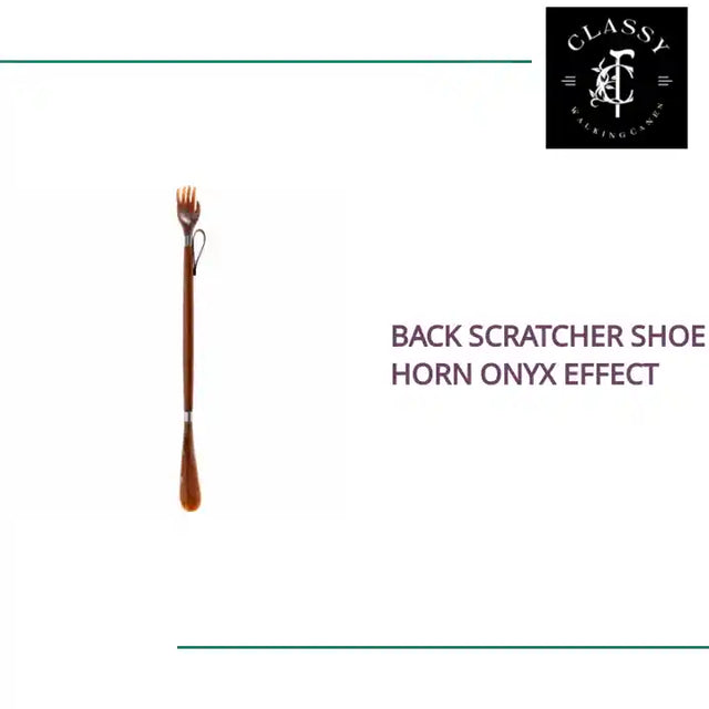 Back Scratcher Shoe Horn Onyx Effect by@Outfy