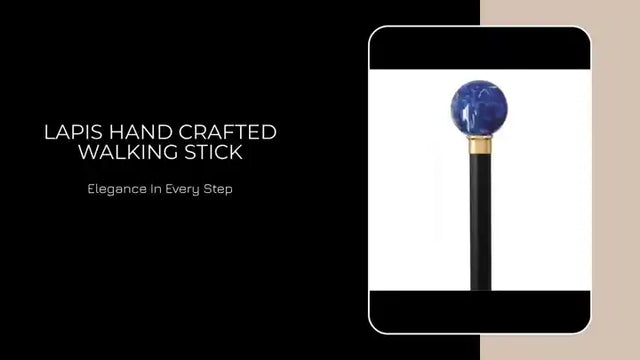 Lapis Hand Crafted Walking Stick by@Outfy