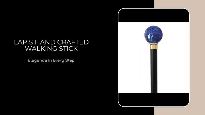 Lapis Hand Crafted Walking Stick by@Outfy