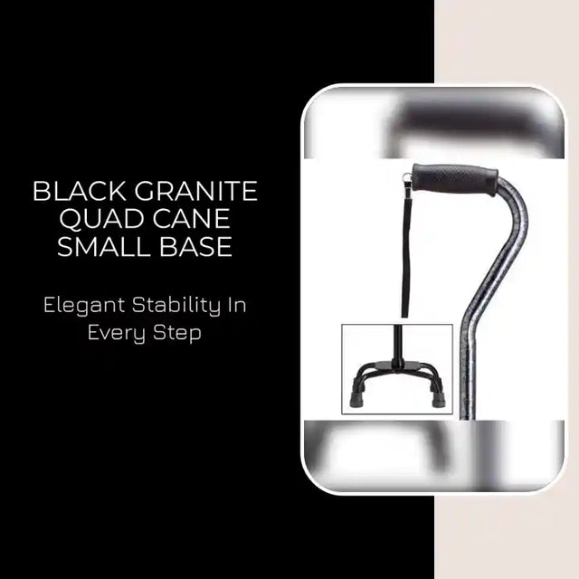 Black Granite Quad Cane Small Base by@Outfy