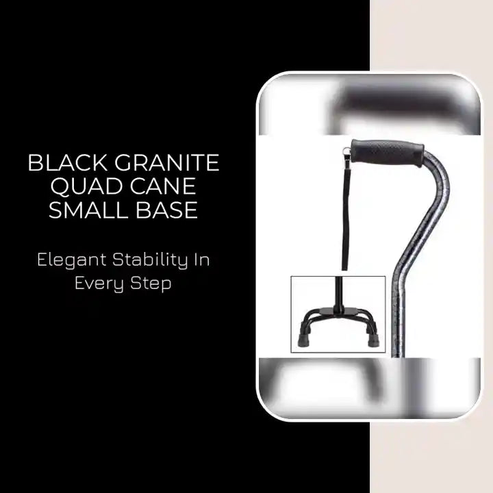 Black Granite Quad Cane Small Base by@Outfy