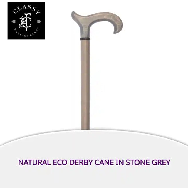 Natural Eco Derby Cane in Stone Grey by@Outfy