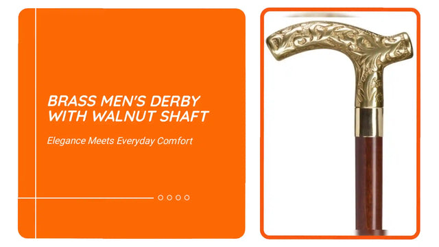 Brass Men's Derby with Walnut Shaft by@Outfy