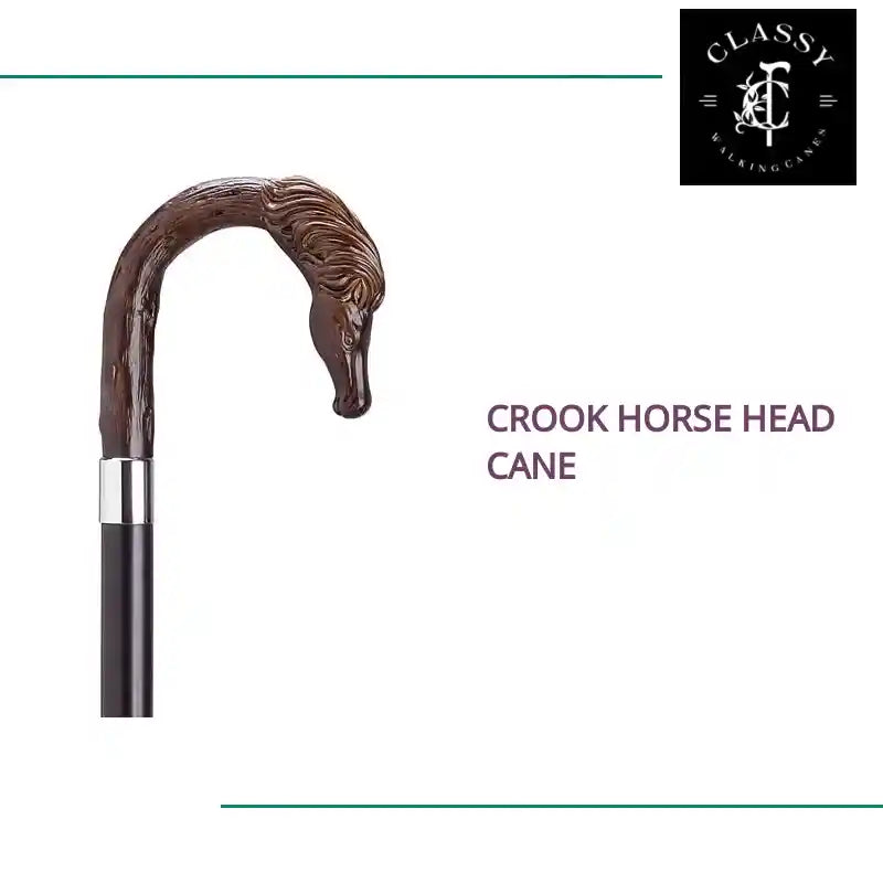 Crook Horse Head Cane by@Outfy