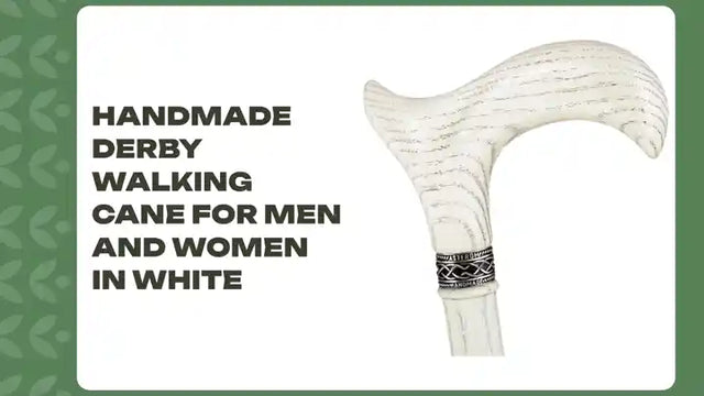 Handmade Derby Walking Cane for Men and Women in White by@Outfy