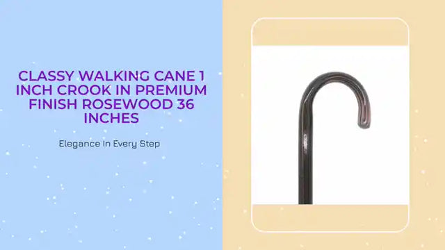 Classy Walking Cane 1 inch Crook in Premium Finish Rosewood 36 inches by@Outfy