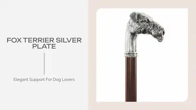 Fox Terrier Silver Plate by@Outfy