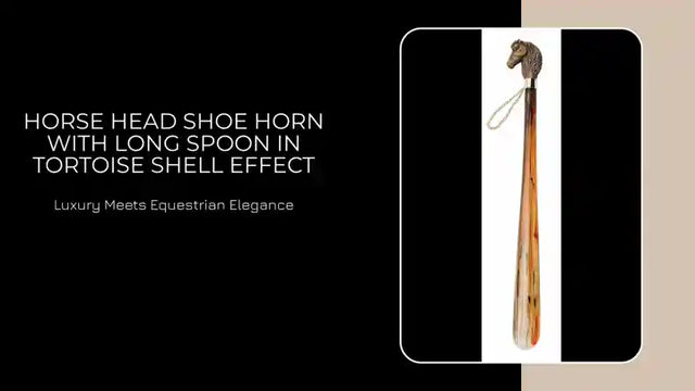 Horse Head Shoe Horn with Long Spoon in Tortoise Shell Effect by@Outfy