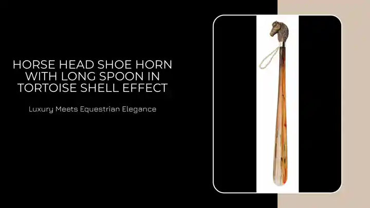 Horse Head Shoe Horn with Long Spoon in Tortoise Shell Effect by@Outfy