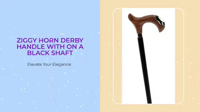 Ziggy Horn Derby Handle with on a Black Shaft by@Outfy