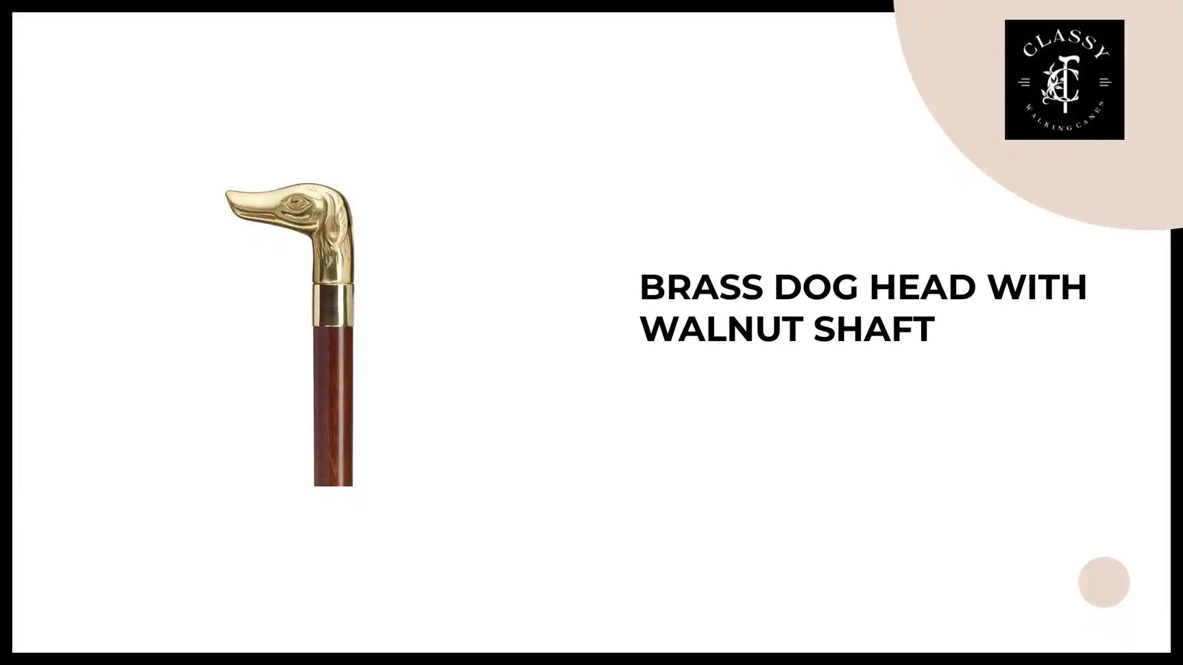 Brass Dog Head with Walnut Shaft by@Outfy